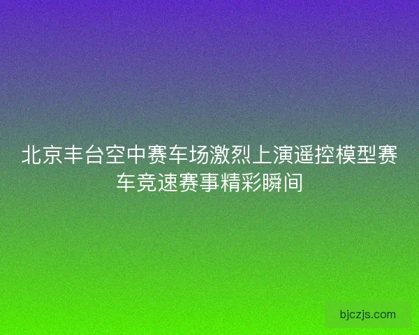 北京丰台空中赛车场激烈上演遥控模型赛车竞速赛事精彩瞬间