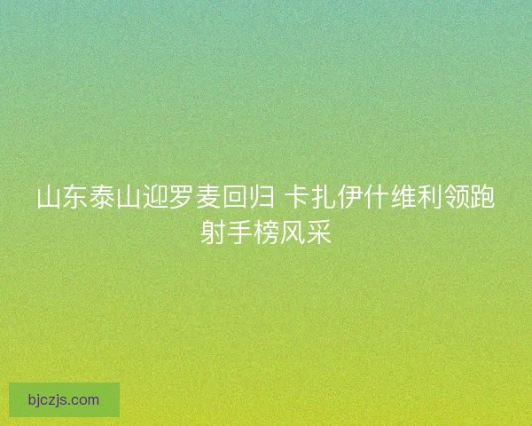 山东泰山迎罗麦回归 卡扎伊什维利领跑射手榜风采